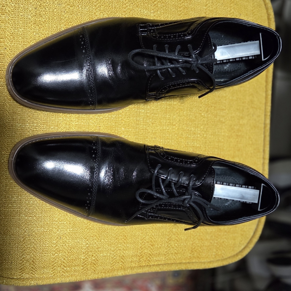 Stacy Adams Glossy Black Derby Shoes